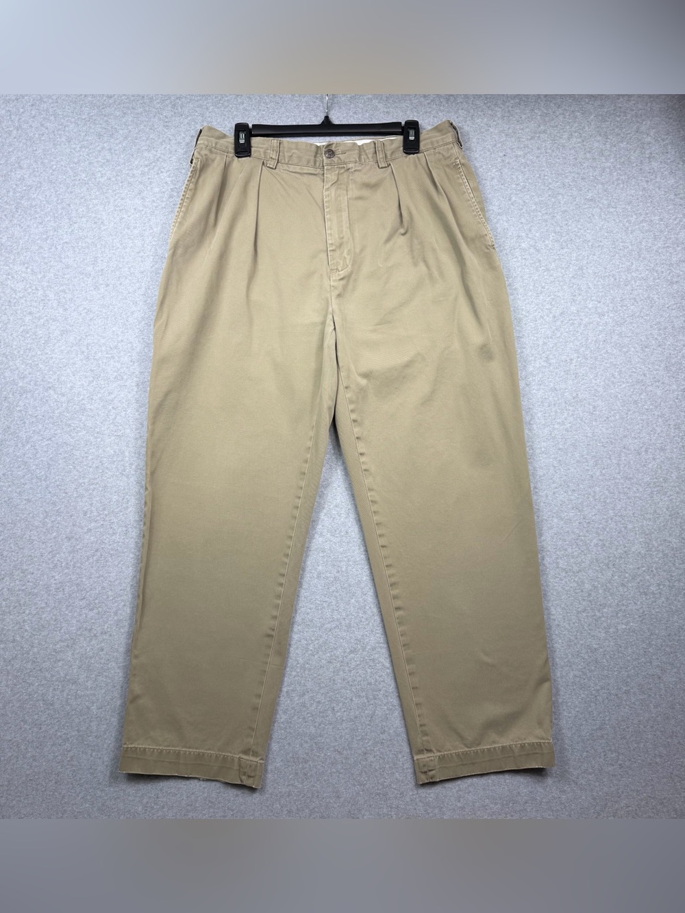 VTG Polo Ralph Lauren Andrew Pant Khaki Tan ChinoPleaded Pants Men’s Size 34x30